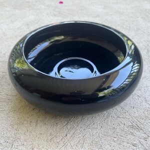 Sleek Black Ceramic Bowl